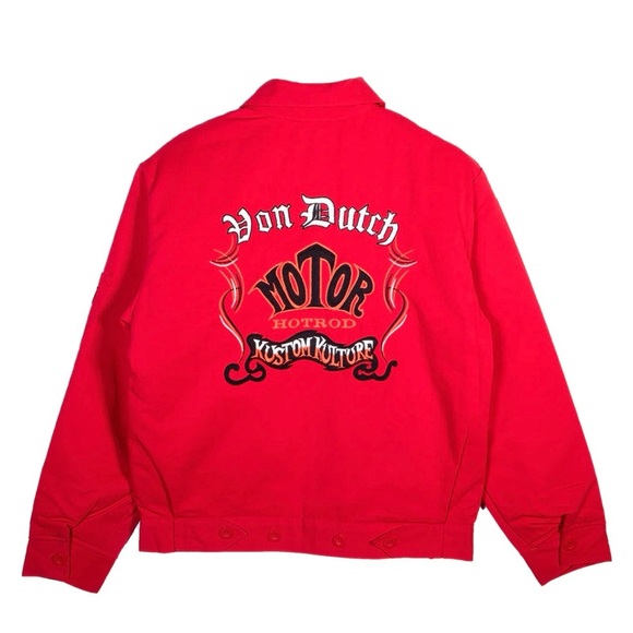 Von Dutch Red Zip-Up Jacket - Picture 2 of 9